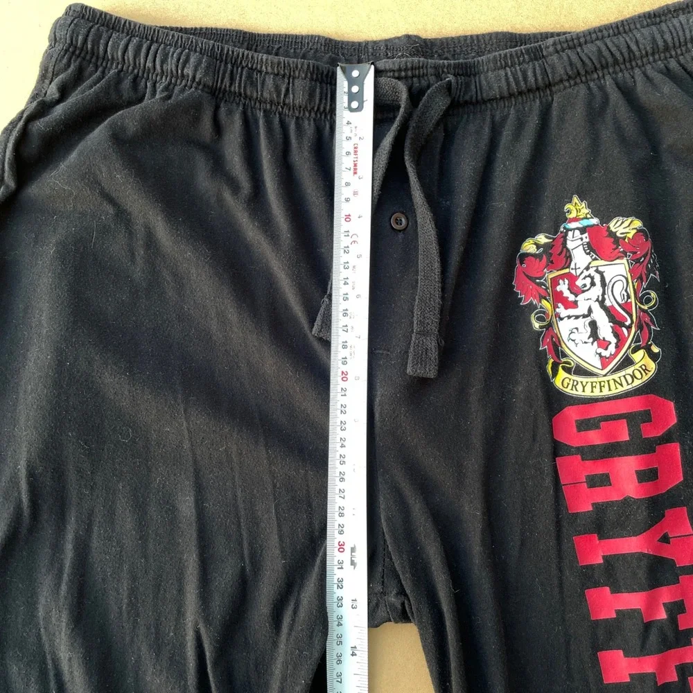 Harry Potter Pajama Pants Mens XL Black Sleepwear Gryffindor House Lounge Bottom